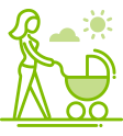Cover cribs and strollers with mosquito netting.