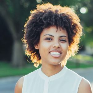 Young woman smiling