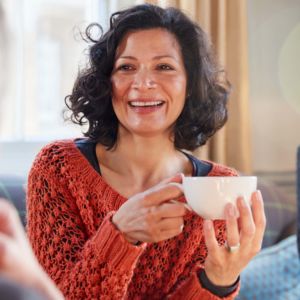 Woman smiling