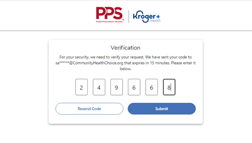 PPS website - Verification code