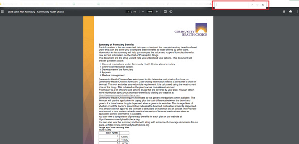 Drug formulary sample