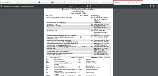 Drug formulary sample